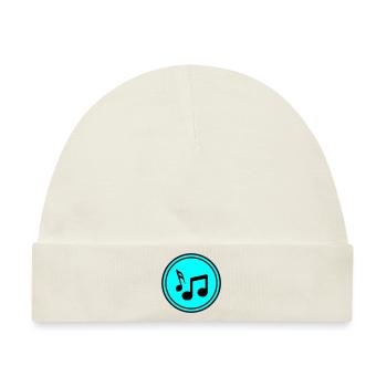 Musiknoten zeichen - Baby Premium Organic Mütze - Naturweiß - Vorne
