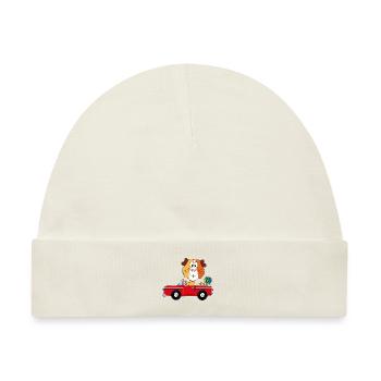 WELTENBUMMLER - MEERSCHWEINCHEN - REISE - URLAUB - Baby Premium Organic Mütze - Naturweiß - Vorne
