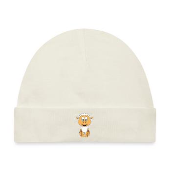 SCHAF - KOFFER - AUSWANDERER - REISE - URLAUB - Baby Premium Organic Mütze - Naturweiß - Vorne