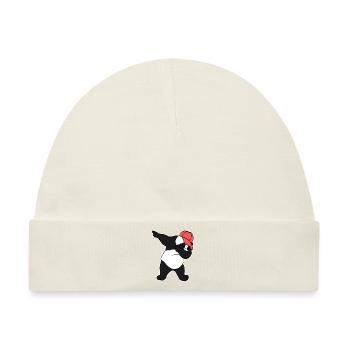 Niedlicher Panda Swagger Dabbing Dab Tee für Tier - Baby Premium Organic Mütze - Naturweiß - Vorne