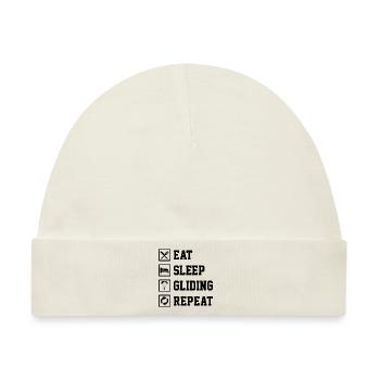 Eat Sleep Gliding Repeat Paragliding Parachute Par - Baby Premium Organic Mütze - Naturweiß - Vorne