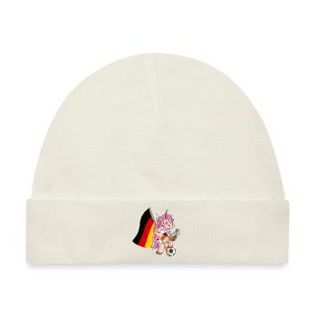 Deutsches Party Einhorn - Baby Premium Organic Mütze - Naturweiß - Vorne
