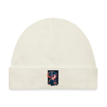 Lo-Fi Kawaii Mädchen - Baby Premium Organic Mütze - Naturweiß - Vorne