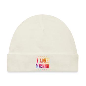 I Love Vienna - Baby Premium Organic Mütze - Naturweiß - Vorne