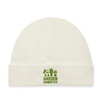 Garden Gangster Graphic Gardener Hogriculture Gard - Baby Premium Organic Mütze - Naturweiß - Vorne