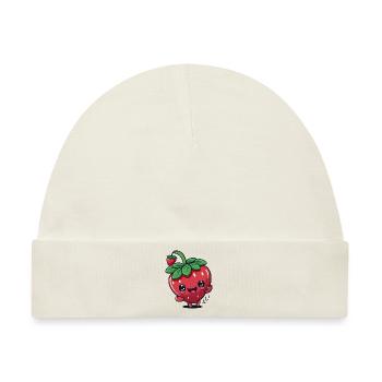 Kawaii Erdbeer-Design, Für süße Früchtchen - Baby Premium Organic Mütze - Naturweiß - Vorne