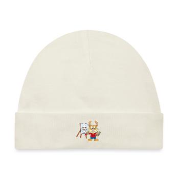 OSTERHASE - MALER - KÜNSTLER - EI LOVE YOU - Baby Premium Organic Mütze - Naturweiß - Vorne