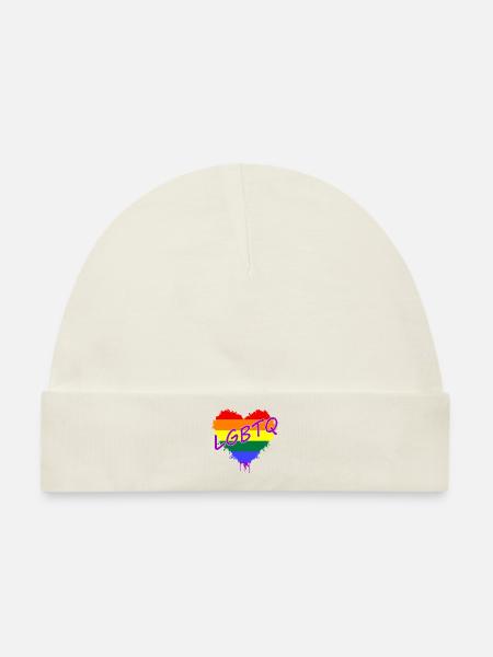 Herz LGBTQ heart lgbtq - Baby Premium Organic Mütze - Naturweiß