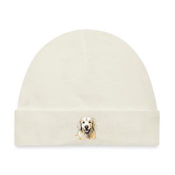 Golden Retriever - Baby Premium Organic Mütze - Naturweiß - Vorne