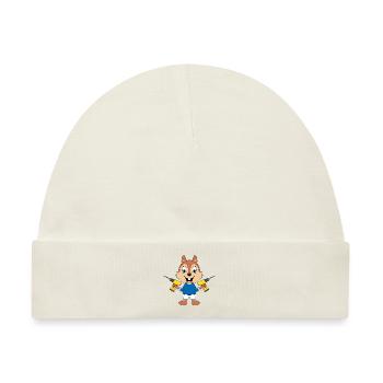 BOHRER - EICHHÖRNCHEN - HANDWERKER - Baby Premium Organic Mütze - Naturweiß - Vorne