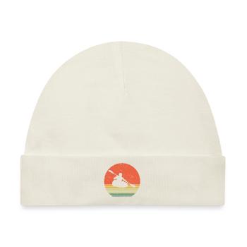Kajakfahren Paddelboot Retro Kajak Kanu - Baby Premium Organic Mütze - Naturweiß - Vorne