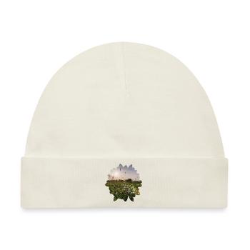 Blumige Landschaft - Baby Premium Organic Mütze - Naturweiß - Vorne