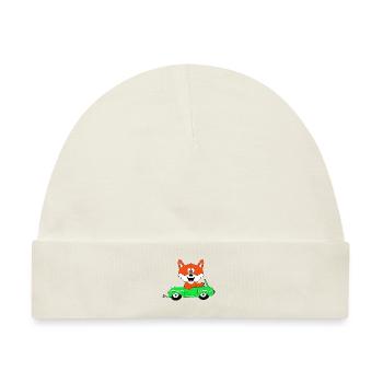 FUCHS - E-AUTO - Baby Premium Organic Mütze - Naturweiß - Vorne