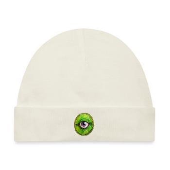 Lebendige Kiwi -Freude - Baby Premium Organic Mütze - Naturweiß - Vorne