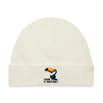 TUKAN VOGEL AMERIKA SAFARI BÖSE LAUNE ABNEIGUNG - Baby Premium Organic Mütze - Naturweiß - Vorne