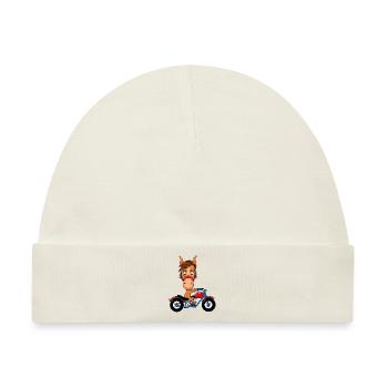 PFERD - PONY - BIKER - Baby Premium Organic Mütze - Naturweiß - Vorne