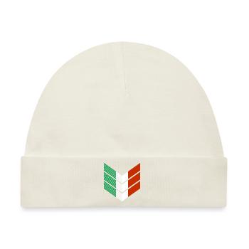 Italien Fahne Vintage Italienische Fahne Used Look - Baby Premium Organic Mütze - Naturweiß - Vorne