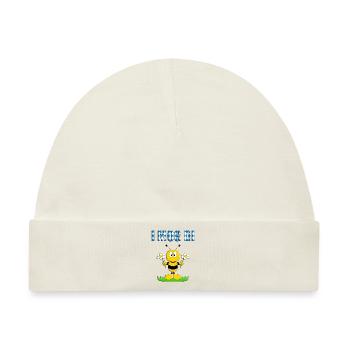 I MOG DI - BIENE - BLUMEN - LIEBE - BIENEN - LOVE - Baby Premium Organic Mütze - Naturweiß - Vorne