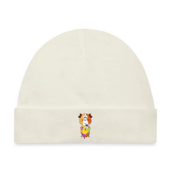 DRACHE - KITE - MEERSCHWEINCHEN - TIER - HERBST - Baby Premium Organic Mütze - Naturweiß - Vorne
