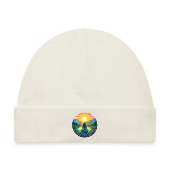 Meditation - Baby Premium Organic Mütze - Naturweiß - Vorne