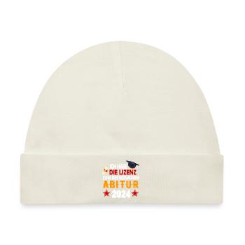 Abitur 2024 Abireise Abifeier Abifahrt Abiturient - Baby Premium Organic Mütze - Naturweiß - Vorne