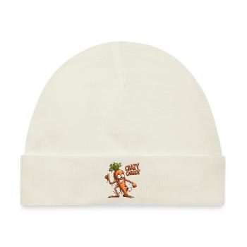 Crazy Veggies: Carrot Thumbs Up - Baby Premium Organic Mütze - Naturweiß - Vorne