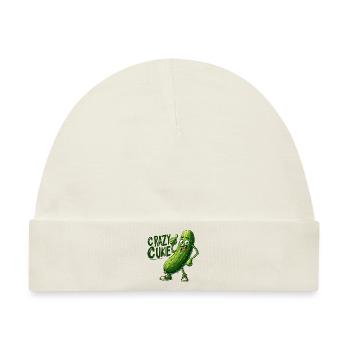 Crazy Veggies: Spiky Cuke Thumbs Up - Baby Premium Organic Mütze - Naturweiß - Vorne