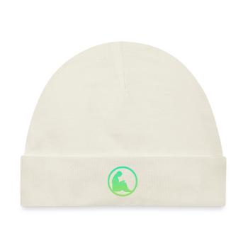 Häkeln Wolle Nähen - Baby Premium Organic Mütze - Naturweiß - Vorne