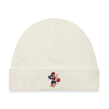 Boxer / Sport / Kampf / Arena / Boxring / Fäuste - Baby Premium Organic Mütze - Naturweiß - Vorne