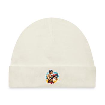 Boxer / Sport / Kampf / Arena / Boxring / Fäuste - Baby Premium Organic Mütze - Naturweiß - Vorne