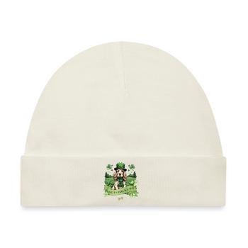 Irish Setter St. Patrick's Day Green Hat Pup - Baby Premium Organic Mütze - Naturweiß - Vorne