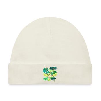 Monstera-Regenwald - Baby Premium Organic Mütze - Naturweiß - Vorne