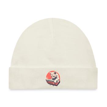 Synth Cat Stil Vintage - Baby Premium Organic Mütze - Naturweiß - Vorne