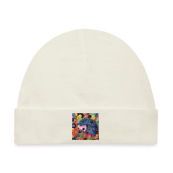 igel, bunt, tier, geschenk, geschenkidee - Baby Premium Organic Mütze - Naturweiß - Vorne
