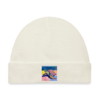 schildkröte, bunt, tier, geschenk, geschenkidee - Baby Premium Organic Mütze - Naturweiß - Vorne