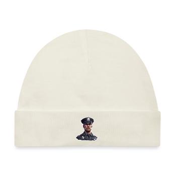 Polizei / Einsatz / Beruf / Job / Einsatzkräfte - Baby Premium Organic Mütze - Naturweiß - Vorne