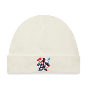 Boxer / Sport / Kampf / Arena / Boxring / Fäuste - Baby Premium Organic Mütze - Naturweiß - Vorne