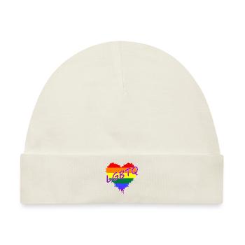 LGBTQ, CSD, Love is Love - Baby Premium Organic Mütze - Naturweiß - Vorne