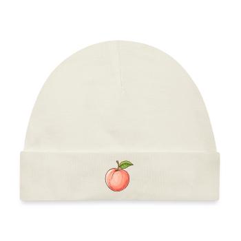 Pfirsich, Peach, Obst, Frucht - Baby Premium Organic Mütze - Naturweiß - Vorne