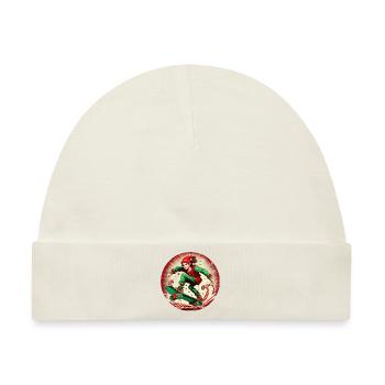 Weihnachtself Skateboarding - Baby Premium Organic Mütze - Naturweiß - Vorne