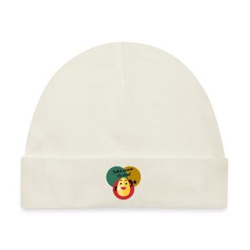 Fest wie ein Ei - Baby Premium Organic Mütze - Naturweiß - Vorne