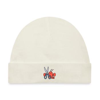 Comic Lobster Krebs Hummer Languste Meer Schere - Baby Premium Organic Mütze - Naturweiß - Vorne