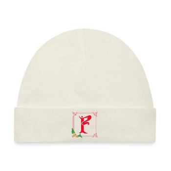 jugendstil f rot - Baby Premium Organic Mütze - Naturweiß - Vorne