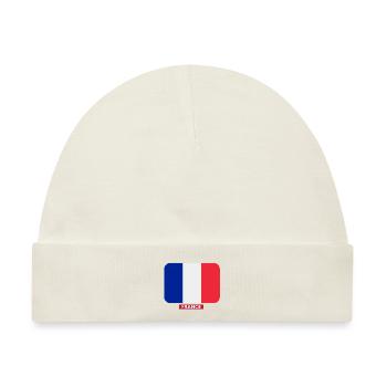 FRANKREICH Flagge und Emblem von Frankreich. Ertragen - Baby Premium Organic Mütze - Naturweiß - Vorne