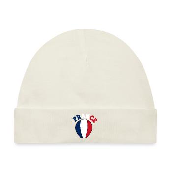FRANKREICH Flagge und Emblem von Frankreich. Ertragen - Baby Premium Organic Mütze - Naturweiß - Vorne