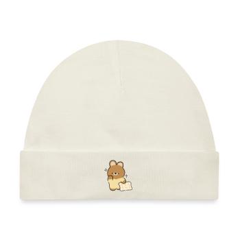 Schläfriger Hase - Baby Premium Organic Mütze - Naturweiß - Vorne