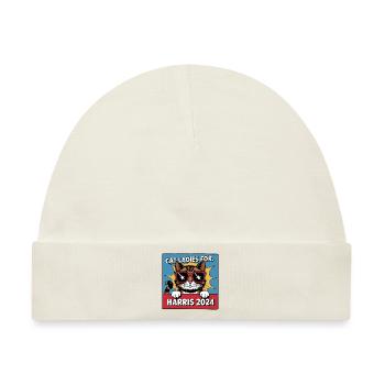 Cat Ladies For Kamala Harris 2024 USA Amerika - Baby Premium Organic Mütze - Naturweiß - Vorne