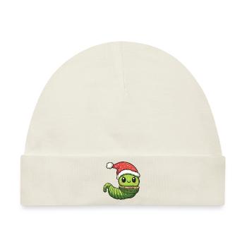 Wurm Weihnachten Comic - Baby Premium Organic Mütze - Naturweiß - Vorne