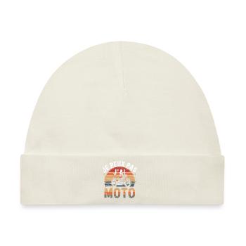 Ich kann kein Motorrad haben - Baby Premium Organic Mütze - Naturweiß - Vorne