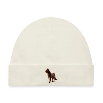 Katze Realistisch - Baby Premium Organic Mütze - Naturweiß - Vorne